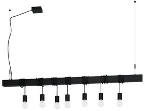 Lustră pe cablu Eglo 39938 TOWNSHEND-B 7xE27/40W/230V negru