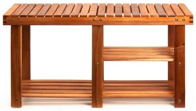 Deuba Raft pentru încălțăminte și bancă 2 în 1 salcâm - 87x28x45 cm