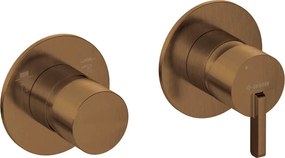 Baterie pentru dus, bronz, orizontal, cu comutator, pentru corp ingropat, Deante Silia Bronz