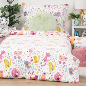 Lenjerie de pat din microflanel 4Home PlayfulPaws, 140 x 220 cm, 70 x 90 cm