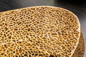 Masuta cu aspect deosebit Leaf 120cm, auriu