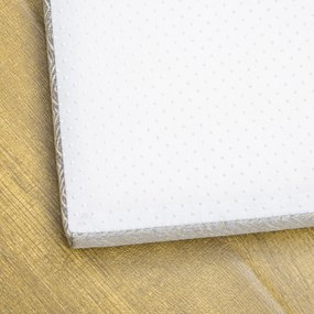 PawHut Casa pentru pisici cu 2 niveluri, cu perne detasabile si sine de siguranta, 48x38x47 cm, lemn, alb si gri | Aosom RO