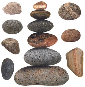 Decorațiune autocolantă Stones, 30 x 30 cm