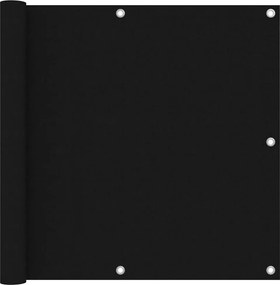 vidaXL Paravan de balcon, negru, 90 x 500 cm, țesătură oxford
