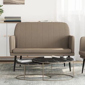 351403 vidaXL Bancă, cappuccino , 107x80x81 cm, piele ecologică