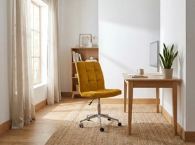 Scaun de birou galben Q-020 VELVET