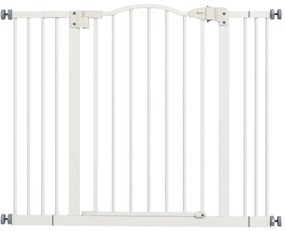 PawHut Poartă Extensibilă pentru Câini fără Șuruburi, Poartă de Siguranță Reglabilă, 94-100x78 cm, Alb | Aosom Romania