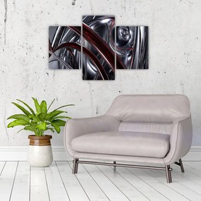 Tabloul cu abstracție în gri (90x60 cm)
