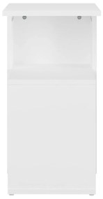 Masă laterală, alb, 36x30x56 cm, pal