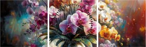 Tablou - Vas de flori II. (cu ceas) (90x30 cm)