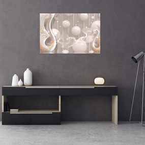 Tablou - Lebede fermecate (90x60 cm)