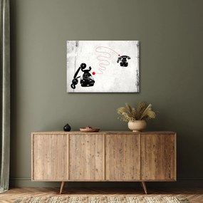 Tablou - Desen de telefon în stilul lui Banksy (70x50 cm)