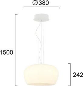 Candelabru LED suspendat pe cablu NADIA LED/20W/230V alb