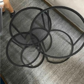 Set masuta de cafea sticla,Seria 440,Homs, 3 buc,0027