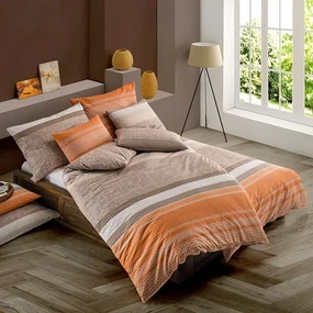 BedTex Lenjerie de pat din bumbac Federikoportocaliu, 140 x 200 cm, 70 x 90 cm