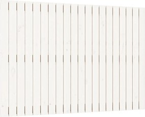 vidaXL Tăblie de pat pentru perete, alb, 127,5x3x90 cm, lemn masiv pin