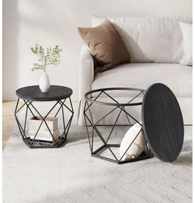 Set 2 mese de cafea TALIA, negre