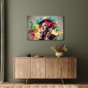 Tablou - Artista cu căști (90x60 cm)