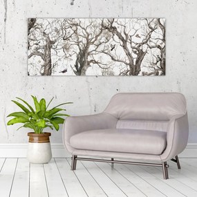 Tablou - Model de pădure, desen (120x50 cm)