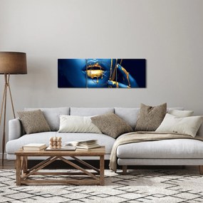 Tablou cu fața omeneaască (cu ceas) (90x30 cm)