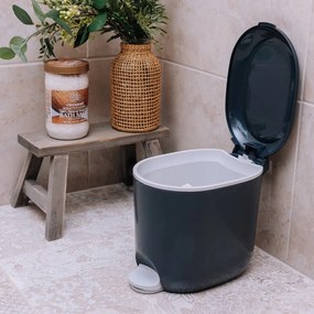 Coș de gunoi gri închis cu pedală din plastic 3,5 l – Addis