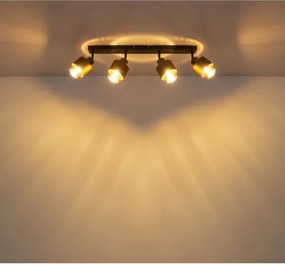 Globo 15560-4C - Corp de iluminat tip spot MILLEY 4xE27/40W/230V, negru/bronz