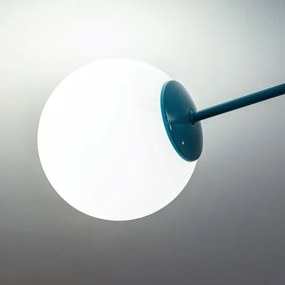 Plafonieră aplicată MOON 2xE27/15W/230V turcoaz