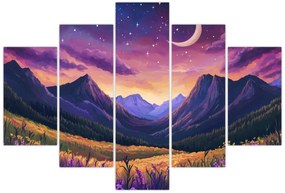 Tablou - Peisaj violet (150x105 cm)