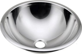 Chiuvetă argintie rotundă din oțel inoxidabil ø 40,5 cm – Sapho