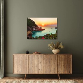 Tablou pe sticlă cu plaja frumoasă (70x50 cm)