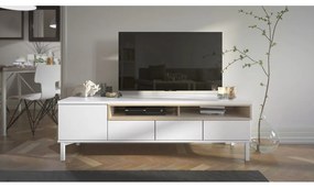 Comodă TV albă 156x48x48 cm Roomers – Tvilum