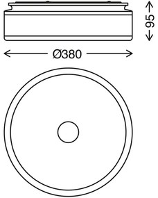 Plafonieră LED Briloner 3454-115 BLOCK LED/18W/230V