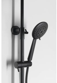 Sapho - Set de duș SOLARIS cu baterie, negru mat