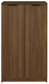 Pantofar, stejar fumuriu, 59x35x100 cm, lemn compozit Stejar brun, 1
