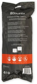 Saci de gunoi Brabantia PerfectFit Bo 1005588, Dimensiune R, 36 L, 20 buc, Alb