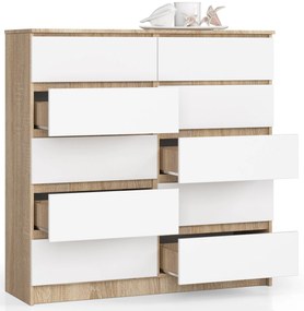 Comodă Kapil III (stejar sonoma + alb). 1069013