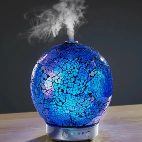 Lampa de masa cu Difuzor aromaterapie Mozaic Blu h 16 cm