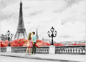 Tablou îndrăgostiții în Paris (70x50 cm)