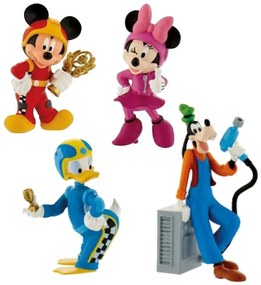 Set 4 figurine Mickey si pilotii de curse