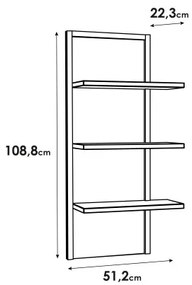 Raft Suspendat Solletico Stejar Bartex Si Stejar Spica, 51.2 Cm