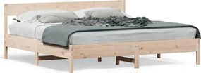 vidaXL Cadru de pat fără saltea, 180x200 cm, lemn masiv pin