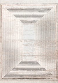 Covor 9983, 80x300 cm, forma dreptunghiulara, bumbac, bej