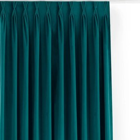 Draperie în culoarea petrolului dimout (semi-opacă) din catifea 140x175 cm Velto – Filumi