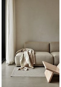 Pătură bej/crem din amestesc de lână 140x180 cm Bob Mud Vanilla – Pappelina