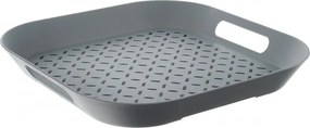 Tava pentru servire din plastic Try Gri, L34xl34xH4,3 cm