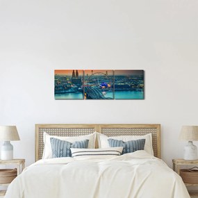 Tablou - Köln (cu ceas) (90x30 cm)