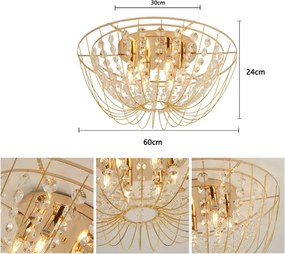 Brilagi - Lustră aplicată VASTERAS, 6 x E14, max. 40W, 230V, Ø 60 cm