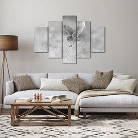 Tablou - Bufniță,alb-negru (150x105 cm)