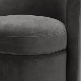 Fotoliu design LUX Arcadia, catifea gri inchis 113161 HZ