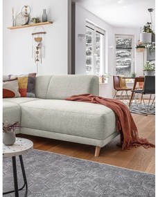 Colțar bej extensibil/cu spațiu de depozitare (cu colț pe partea dreaptă/în formă de ”L”) Classy Sophie – Miuform